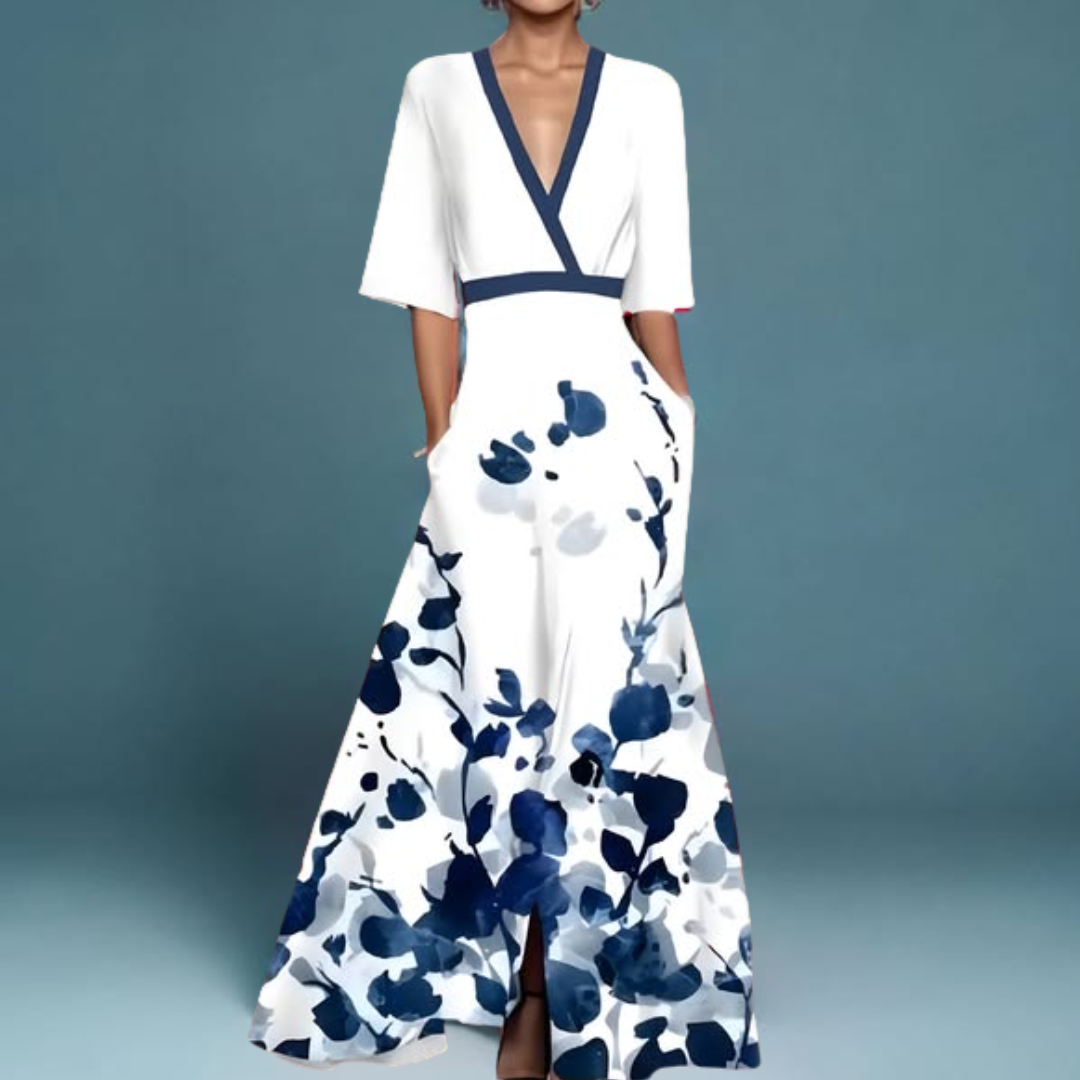 Michelle™ - Elegant Floral Wrap Dress