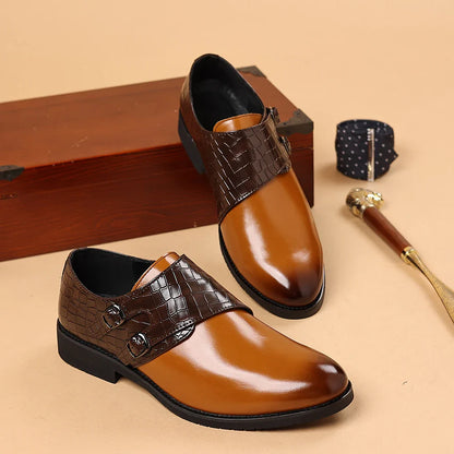 Jorven Leather Monk Shoes