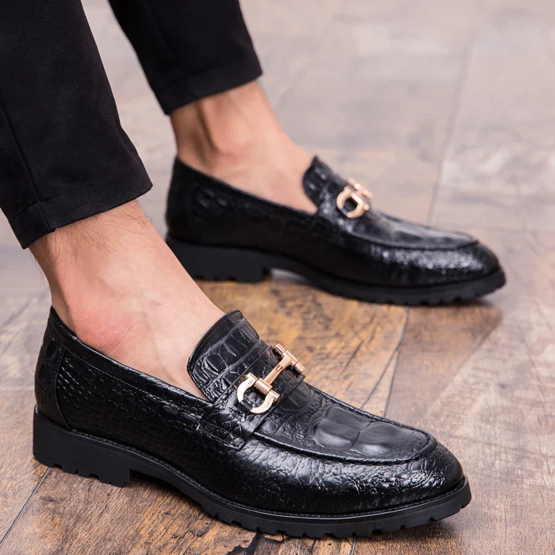 Croc Leather Loafers