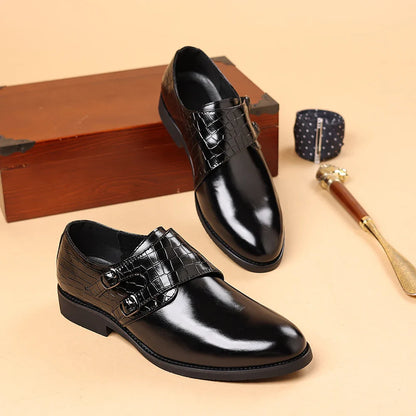 Jorven Leather Monk Shoes